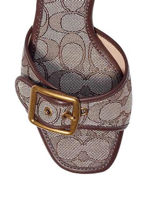 coach margot jacquard sandal.